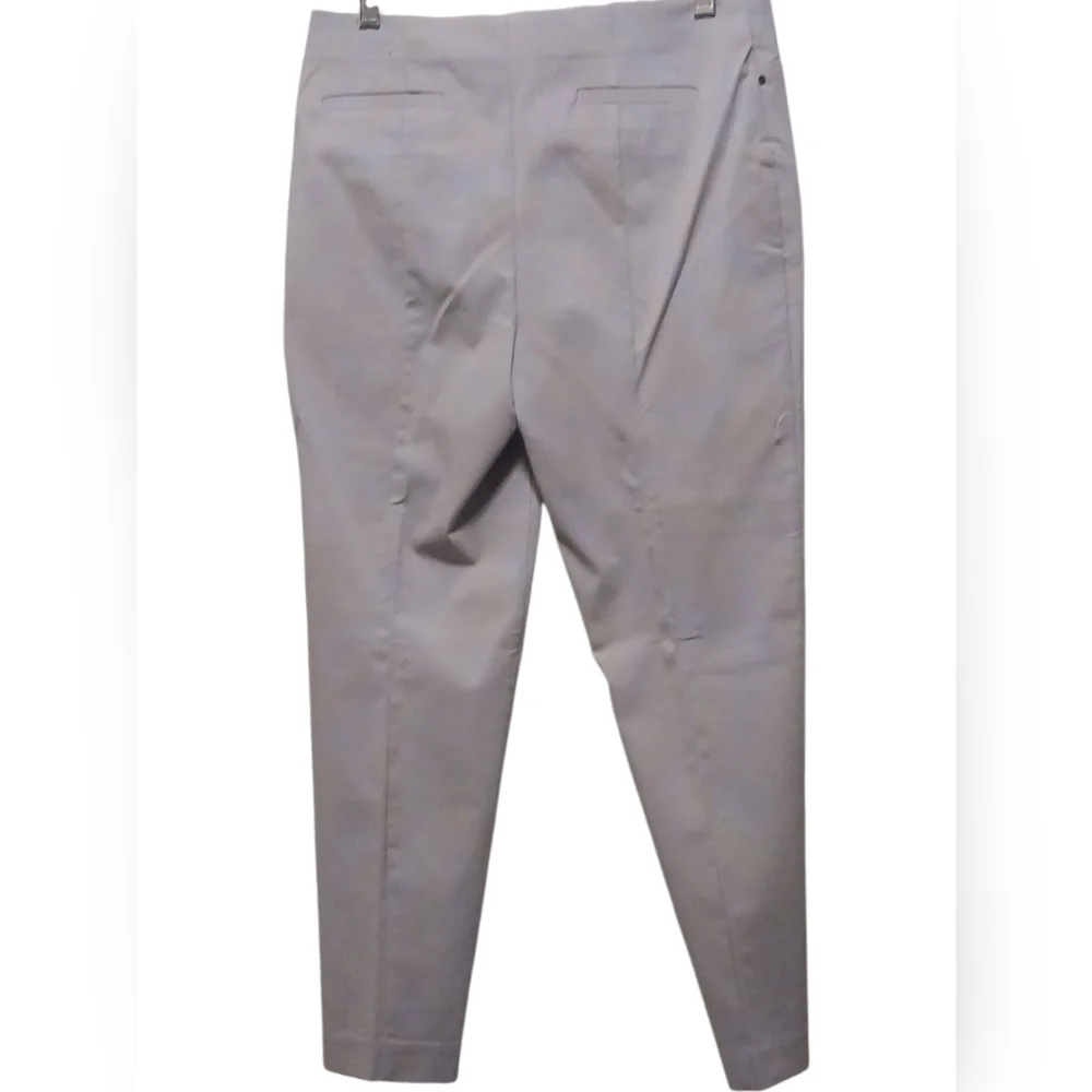 Alfani - Gray Petite Ankle Pants, Faux Pockets, Size 6 P, Silver Studs In Front - Picture 2 of 6